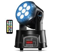 Betopper Stage Lights Mini Moving Heads 7x8W LED 9/14CH Disco Lights DJ Lights Dance Lights LED RGBW DMX512 Sound Activated High Energy Light for Party Wedding Club Bars Show (LM70SR 1Pack)
