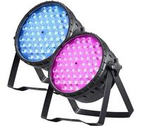 BETOPPER Stage Lights Strobe Lighting LED Par Lights 54 * 1.5w RGB 3 in 1 DMX512 Lightweight Disco DJ Light’ for Party Wedding Club Bars Show (2, 2P)