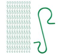 Betos 300pcs Christmas Tree Bauble Hooks, Green Mini S-Shade Hooks Christmas Ornament Hooks Plastic Decor Hooks Tree Ornaments Hangers for Holiday Bauble Decorations