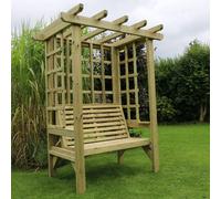 betovan small wooden garden seating shelter in natural