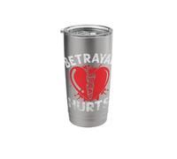 Betrayal Hurts Cheater Heartbroken Broken Heart Cheating Stainless Steel Insulated Tumbler