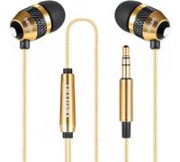 Betron B25 Earphones, In-Ear Wired Headphones, Gold