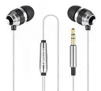 Betron B25 Earphones, In-Ear Wired Headphones, Silver