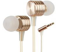 Betron B550 Earphones Wired Headphones In Ear Noise Isolating Earbuds with Bass Tangle-Free Cable 3.5mm Jack, Gold