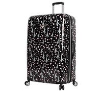 Betsey Johnson 30 Inch Checked Luggage Collection - Expandable Scratch Resistant (ABS + PC) Hardside Suitcase - Designer Lightweight Bag with 8-Rolling Spinner Wheels, Paris Love, 76.20 cm