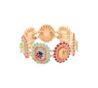 Betsey Johnson Backyard Stone Critter Crystal Stretch Bracelet, Gold Tone, Multicolor Enamel