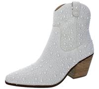 Betsey Johnson Blue Women's SB-Diva Ankle Boot, Pearl, 8