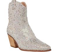 betsey johnson Blue Women's SB-Diva Ankle Boot, Rhinestone, 6