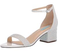 Betsey Johnson Blue Women's SB-MARI Heeled Sandal, White, 10