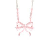 Betsey Johnson Bow Statement Necklace, One Size, Metal, No Gemstone