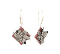 Betsey Johnson Christmas Earrings (Crystal Bow Gift Box)