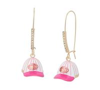 Betsey Johnson Jewelry Women's Baseball Cap Dangle Earrings