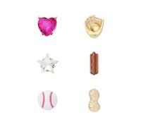 Betsey Johnson Jewelry Women's Baseball Single-Stud Earring Set