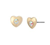 Betsey Johnson Jewelry Women's Glam Heart Stud Earrings