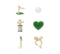 Betsey Johnson Jewelry Women's Golf 6-Single Stud Earring Set