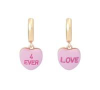 Betsey Johnson Jewelry Women's Sweetheart Charm Huggie Earrings