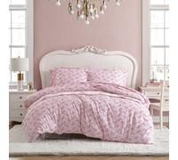 Betsey Johnson - King Duvet Cover Set, Super Soft Bedding with Matching Shams, Chic Home Decor, Ideal Valentine's Day Gifts (Ballet Bows Pink, King)