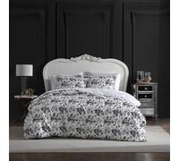Betsey Johnson - King Duvet Cover, Soft Bedding Set with Matching Shams, Floral Home Decor (Betseys Toile Black, King)