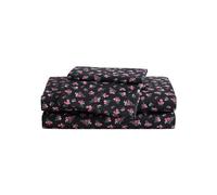 Betsey Johnson - King Sheet Set, Soft & Lightweight Bedding, Fade & Wrinkle Resistant (Bouquet Ditsy Black, King)