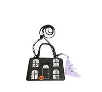 Betsey Johnson Luv Betsey Kitsch Halloween Spooky Haunted House W/Detachable Bat Dangle MINI Top Handle Crossbody Handbag