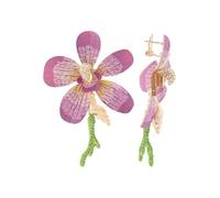 Betsey Johnson Orchid Coral Statement Earrings