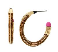Betsey Johnson Pencil Hoop Earrings No Size