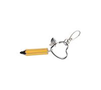 Betsey Johnson Pencil Silver Key Fob Charm