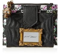Betsey Johnson Spider Bifold Wallet, Black, Black, One Size
