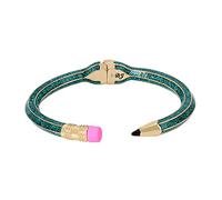 Betsey Johnson Teal Glitter Pencil Hinged Bangle Bracelet