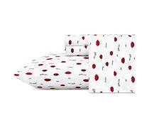 Betsey Johnson - Twin Bed Sheets, Soft & Lightweight Bedding, Fade & Wrinkle Resistant, Dorm Essentials (Love Lips)