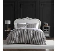 Betsey Johnson - Twin Duvet Cover, Soft Bedding Set with Matching Shams, Chic Home Decor (Wonderland Stripe Black, Twin)
