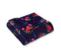 Betsey Johnson Ultra-Soft Plush Bedding, Warm & Cozy, Oversized Room Essentials, Polyester, Navy, Full/Queen