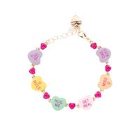 Betsey Johnson Valentine's Day Link Flex Charm Bracelet, One Size, Metal, no gemstone