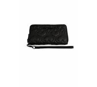 Betsey Johnson Women’s Zip Around Wallet with Quilted Heart Design & Wristlet Strap, Black, Luxury