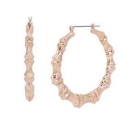 Betsey Johnson Womens Bamboo Hoop Earrings