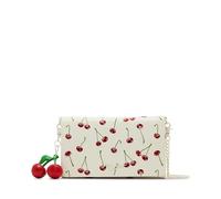 Betsey Johnson Women's Cherry On Top Wallet Crossbody, Cream, One Size