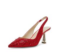 Betsey Johnson Women's Clark Pump, Red/Gold, 6