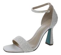 Betsey Johnson Women's Dani Heeled Sandal, Pearl, 4 UK