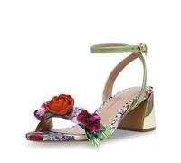 Betsey Johnson Women's Darcee Heeled Sandal, Pale Pink Floral, 4 UK