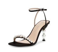 Betsey Johnson Women's Jacy Heeled Sandal, Black, 4 UK