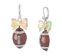 Betsey Johnson Women's Kick Off Bow Football Drop Earrings