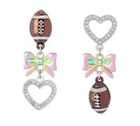 Betsey Johnson Women's Kick Off Football Mismatch Earrings