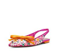 Betsey Johnson Women's Laylah Ballet Flat, Fuschia Multi, 7.5 UK