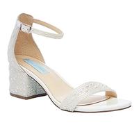 Betsey Johnson Women's SB-MARI Heeled Sandal, White, 8