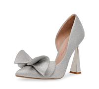 Betsey Johnson Women's Nobble Pump, Silver, 7.5 UK