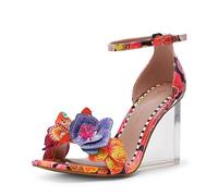 Betsey Johnson womens Santino, Black Multi, 8.5