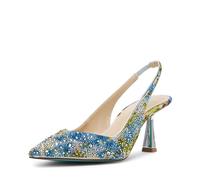 Betsey Johnson Womens SBCLARK Rhinestone Pointed Toe Pumps, Blue Tulip, 3 UK
