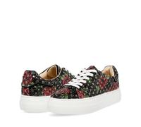 Betsey Johnson Women's Sidny Sneaker, Black Rose Polka Dot, 5 UK