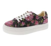 Betsey Johnson Women's Sidny Sneaker, Blk/Pnk Floral, 6.5 UK