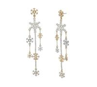 Betsey Johnson Women's Snowflake Chandelier Earrings